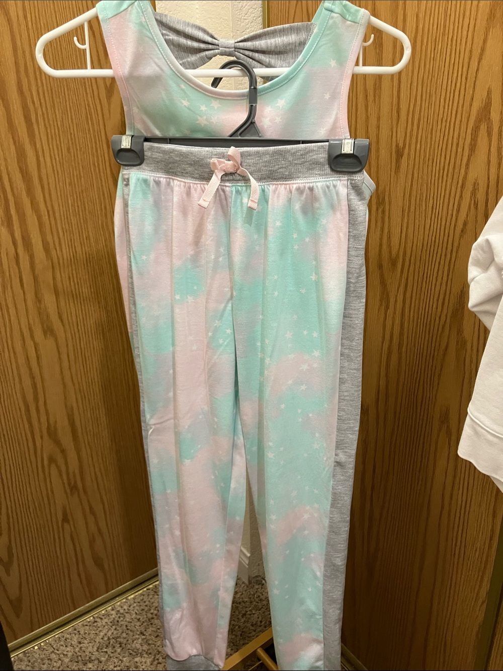 BCBGirls Pastel Pink & Mint Star Tie-Dye Pajama Set